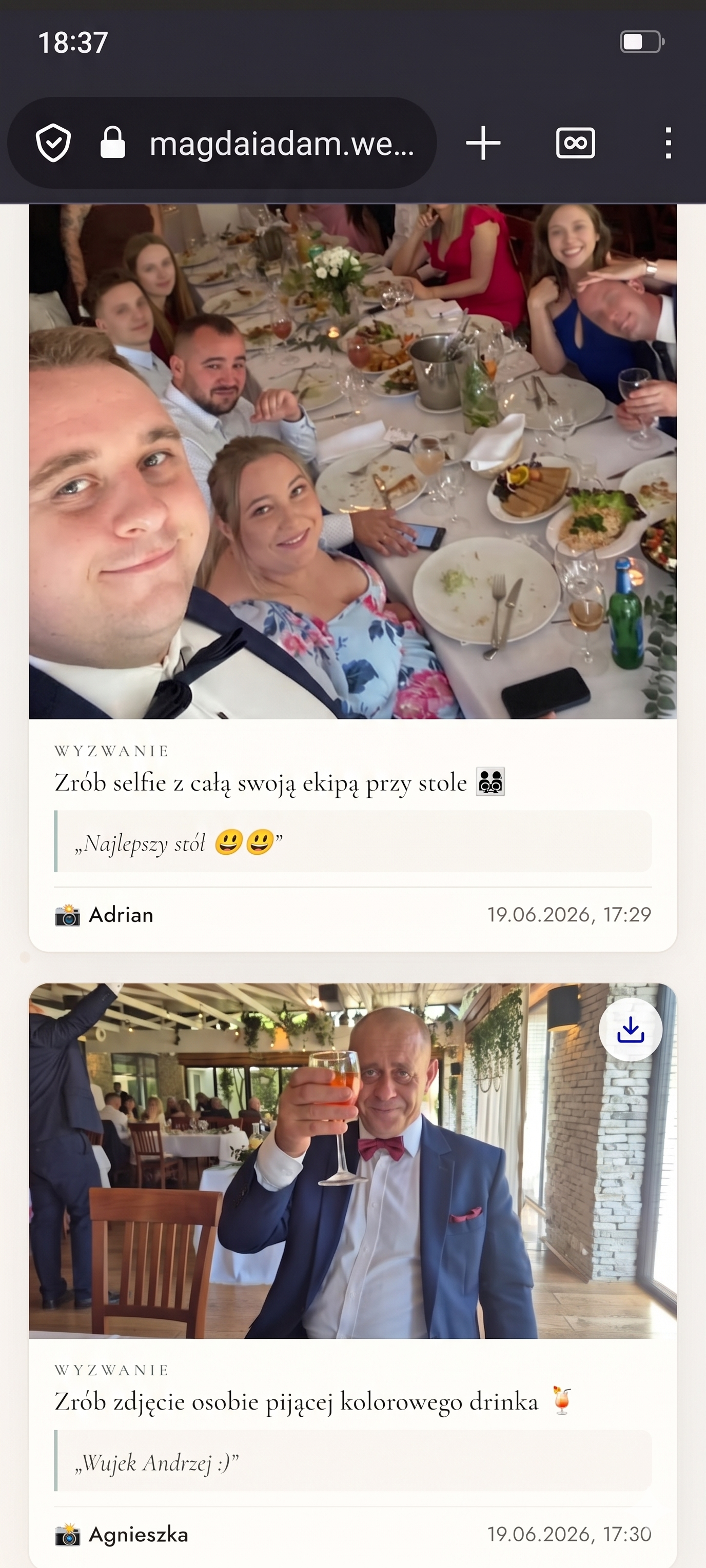 Galeria albumu na żywo z podpisami gości